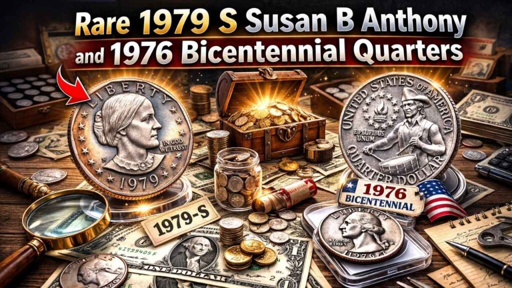 Rare 1979 S Susan B Anthony and 1976 Bicentennial Quarters Value in 2026
